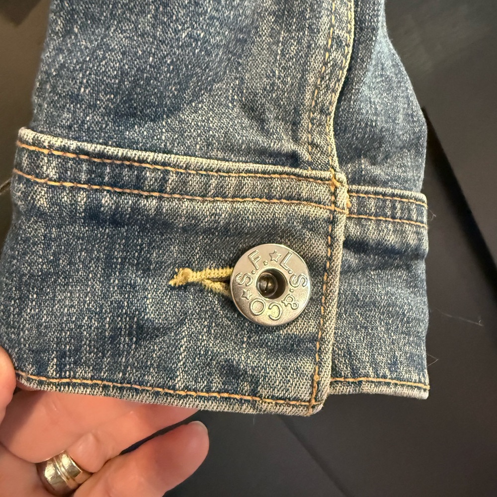 Vintage Levi's Light Blue Cropped Denim Jacket - Picture 5 of 7